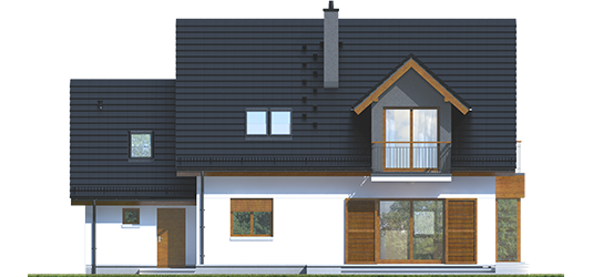 Marise V G1 ENERGO - Projekty domów ARCHIPELAG - Marisa V G1 ENERGO - elewacja tylna