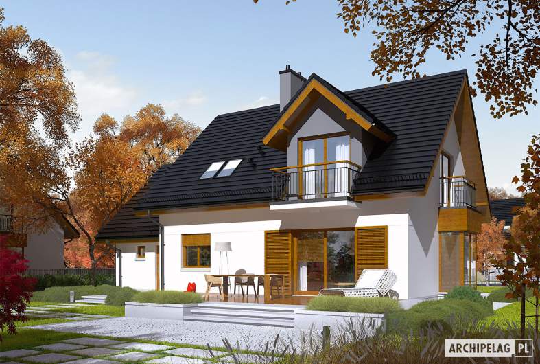 Projekt domu Marisa V G1 ENERGO - Projekty domów ARCHIPELAG - Marisa V G1 ENERGO - wizualizacja ogrodowa