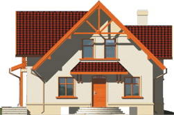 Sary - Projekt domu Sawa - elewacja frontowa