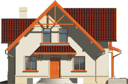 Sary - Projekt domu Sawa - elewacja frontowa