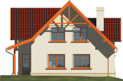 Sary - Projekt domu Sawa - elewacja tylna