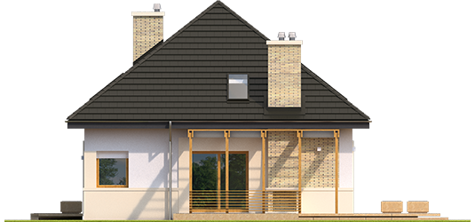 Nicki B ENERGO - Projekt domu Niki (wersja B) ENERGO - elewacja prawa