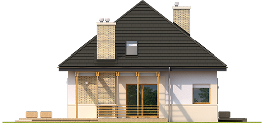 Nicki B ENERGO - Projekt domu Niki (wersja B) ENERGO - elewacja prawa