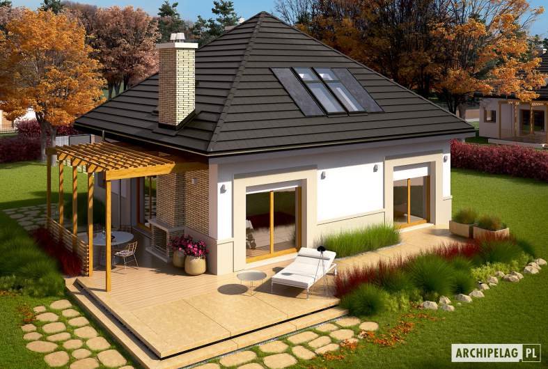 Projekt domu Niki (wersja B) ENERGO - widok z góry