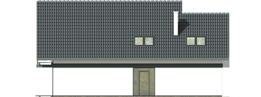 Rocco G1 - Projekt domu Rocco G1 - elewacja tylna