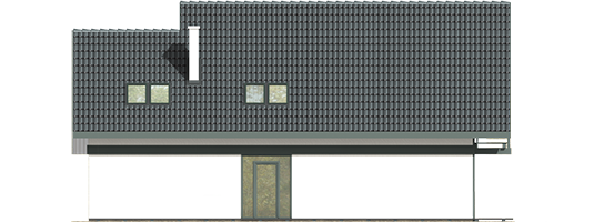 Rocco G1 - Projekt domu Rocco G1 - elewacja tylna