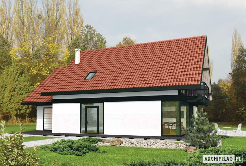 Projekt domu Rocco G1 - wizualizacja frontowa