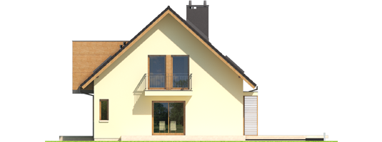 E5 G1 ECONOMIC A - Projekt domu E5 G1 ECONOMIC (wersja A) - elewacja lewa