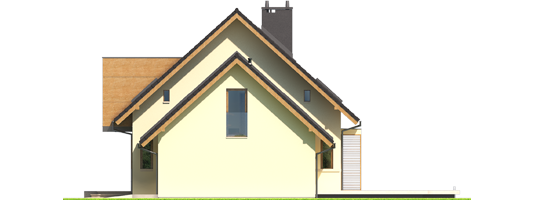 E5 G1 ECONOMIC A - Projekt domu E5 G1 ECONOMIC (wersja A) - elewacja prawa