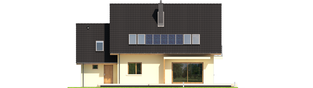 Projekt domu E5 G1 ECONOMIC (wersja A) - elewacja tylna