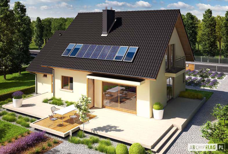 Projekt domu E5 G1 ECONOMIC (wersja A) - widok z góry