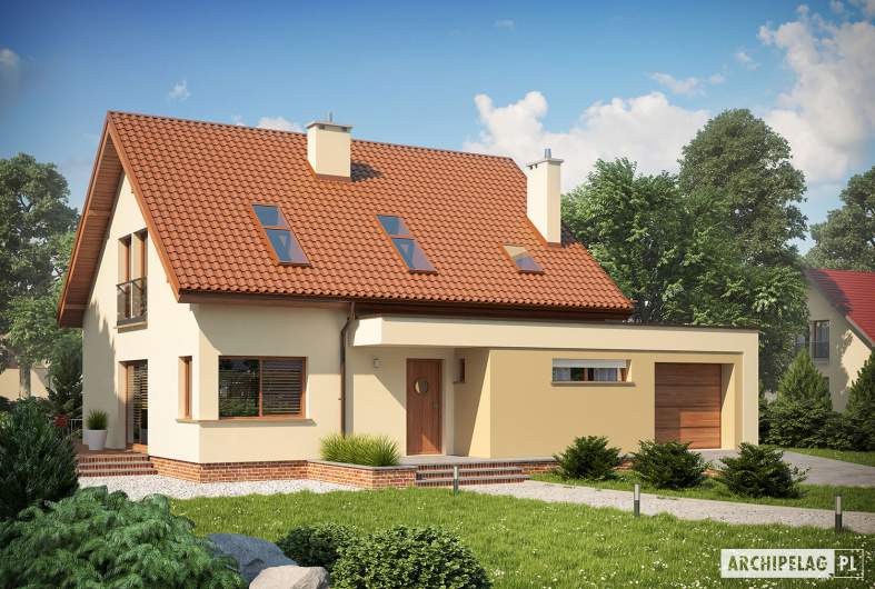 Projekt domu Santiago II G1 ENERGO - wizualizacja frontowa