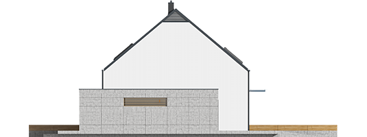 E8 ENERGO PLUS - Projekt domu E8 (z wiatą) ENERGO PLUS - elewacja lewa