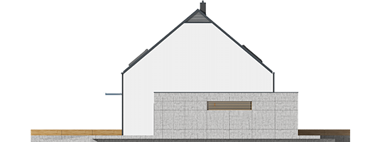 E8 ENERGO PLUS - Projekt domu E8 (z wiatą) ENERGO PLUS - elewacja lewa