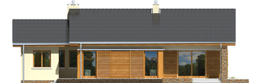 Bob II G1 - Projekt domu Bob II G1 - elewacja tylna