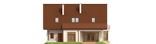 Projekt domu Blanka G1 Mocca - elewacja tylna