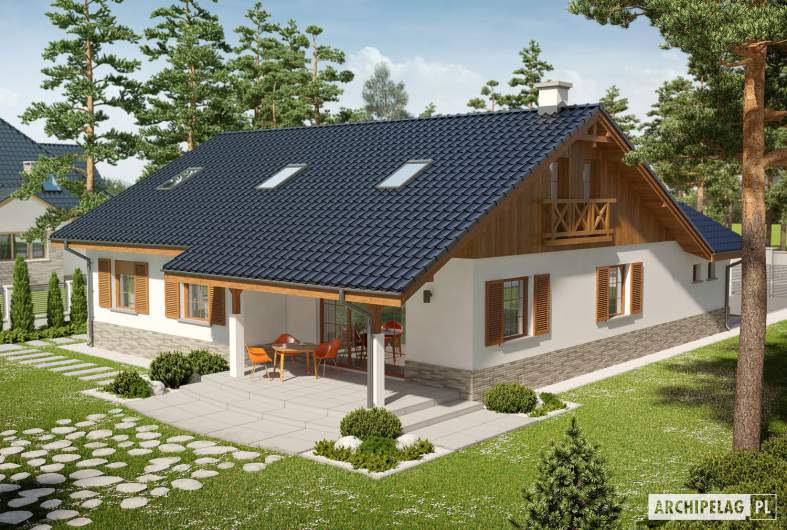 Projekt domu Rózia G1 ENERGO PLUS - widok z góry