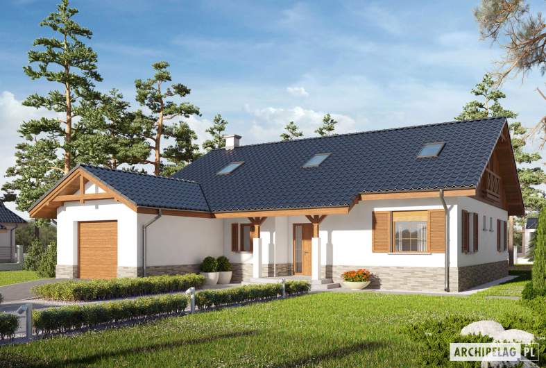 Projekt domu Rózia G1 ENERGO PLUS - wizualizacja frontowa