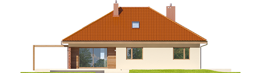 Astrid M G1 - Projekt domu Astrid (mała) G1 - elewacja tylna