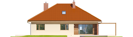 Astrid M G1 - Projekt domu Astrid (mała) G1 - elewacja tylna