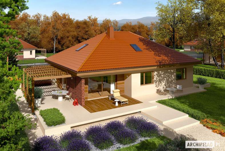 Projekt domu Astrid (mała) G1 - widok z góry