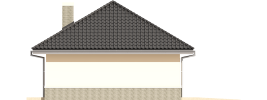 AA G25 II - Projekt garażu G25 (w. II) - elewacja prawa