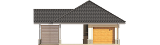 Projekt domu Garaż G25 w. II - elewacja frontowa