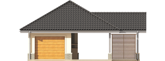 AA G25 II - Projekt garażu G25 (w. II) - elewacja frontowa