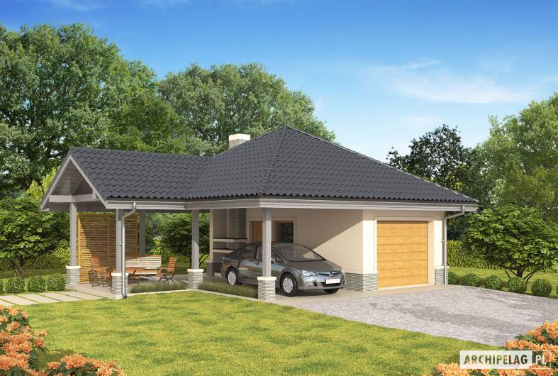 Projekt domu Garaż G25 w. II - Projekt garażu G25 (w. II) - wizualizacja frontowa