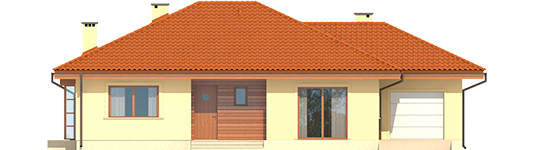 Francis II G1 ECONOMIC B - Projekt domu Franczi II G1 ECONOMIC (wersja B) - elewacja frontowa