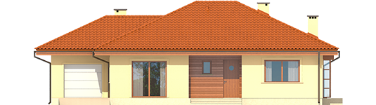 Francis II G1 ECONOMIC B - Projekt domu Franczi II G1 ECONOMIC (wersja B) - elewacja frontowa