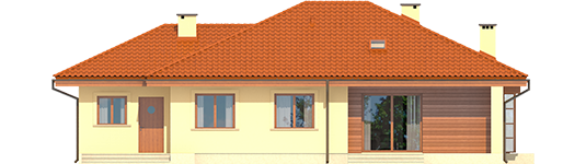 Francis II G1 ECONOMIC B - Projekt domu Franczi II G1 ECONOMIC (wersja B) - elewacja tylna