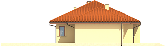 Francis II G1 ECONOMIC B - Projekt domu Franczi II G1 ECONOMIC (wersja B) - elewacja prawa