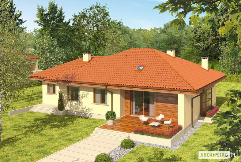 Projekt domu Franczi II G1 ECONOMIC (wersja B) - widok z góry