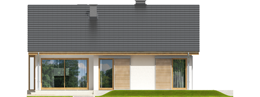 Rafael II - Projekt domu Rafael II - elewacja tylna