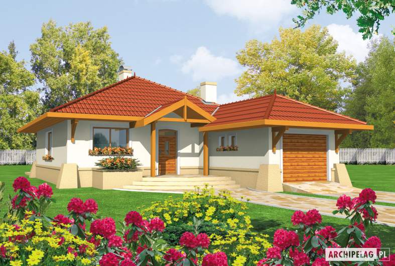 Projekt domu Lora G1 - wizualizacja frontowa