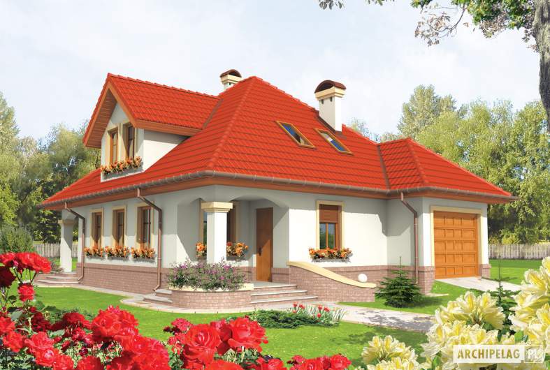 Projekt domu Aja G1 - wizualizacja frontowa