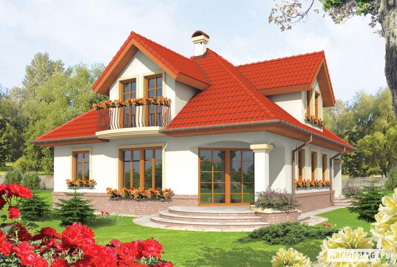 Projekt domu Aja G1 - wizualizacja ogrodowa