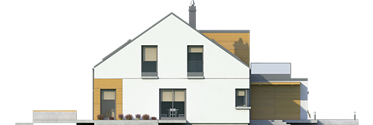 Edgar G1 ENERGO - Projekty domów ARCHIPELAG - Edgar G1 ENERGO  - elewacja prawa