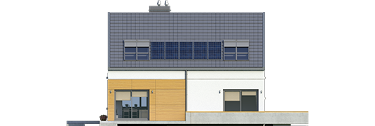 Edgar G1 ENERGO - Projekty domów ARCHIPELAG - Edgar G1 ENERGO  - elewacja tylna