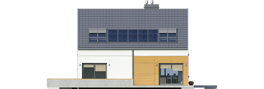 Edgar G1 ENERGO - Projekty domów ARCHIPELAG - Edgar G1 ENERGO  - elewacja tylna