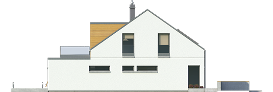 Edgar G1 ENERGO - Projekty domów ARCHIPELAG - Edgar G1 ENERGO  - elewacja lewa