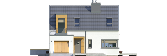 Edgar G1 ENERGO - Projekty domów ARCHIPELAG - Edgar G1 ENERGO  - elewacja frontowa