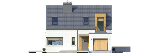 Edgar G1 ENERGO - Projekty domów ARCHIPELAG - Edgar G1 ENERGO  - elewacja frontowa
