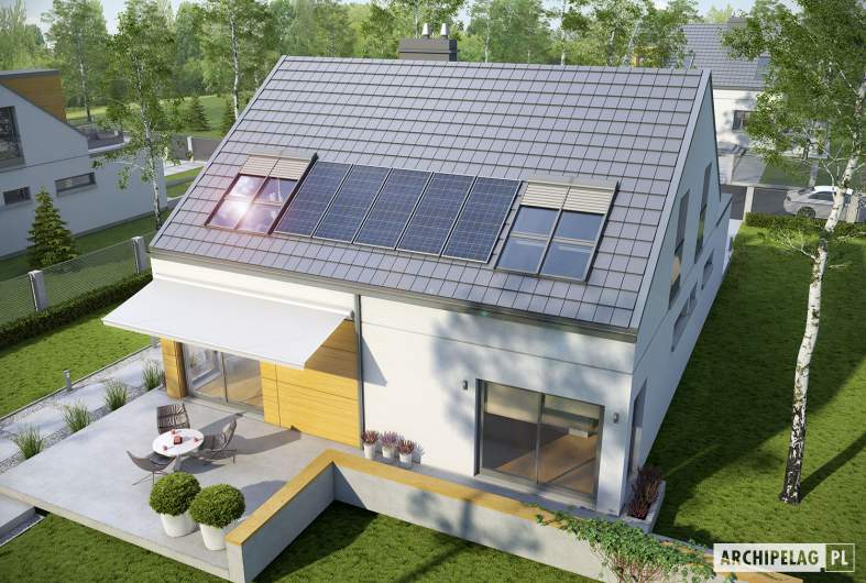 Projekt domu Edgar G1 ENERGO - Projekty domów ARCHIPELAG - Edgar G1 ENERGO  - widok z góry