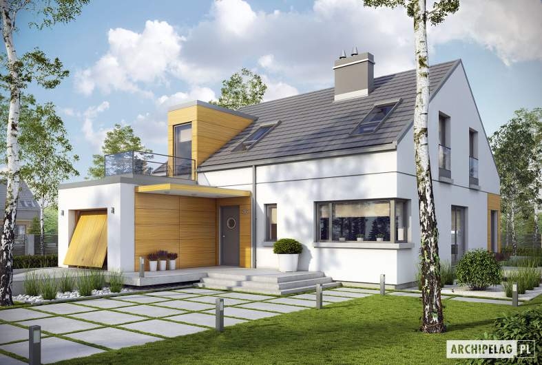 Projekt domu Edgar G1 ENERGO - Projekty domów ARCHIPELAG - Edgar G1 ENERGO - wizualizacja frontowa