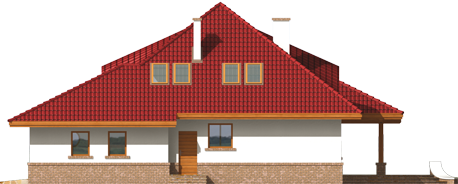 Jack G1 - Projekt domu Jacek G1 - elewacja prawa