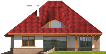 Jack G1 - Projekt domu Jacek G1 - elewacja tylna