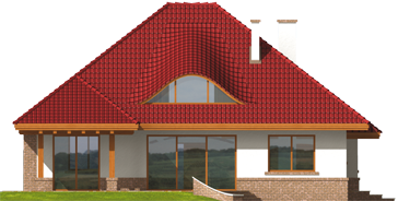 Jack G1 - Projekt domu Jacek G1 - elewacja tylna