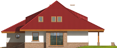 Jack G1 - Projekt domu Jacek G1 - elewacja lewa